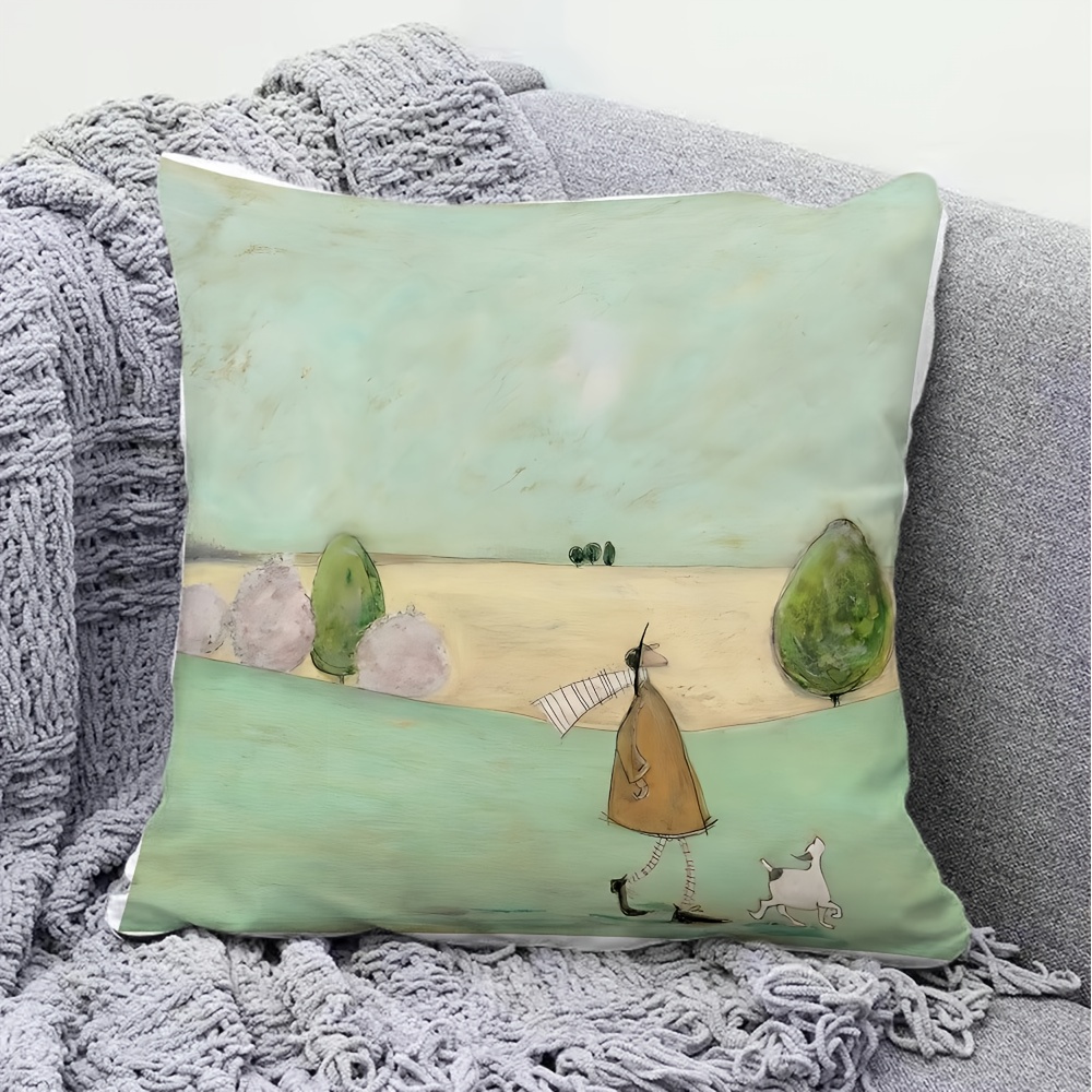 1 taie d'oreiller imprimée mot - Pillow Insert 18X18 avis et prix