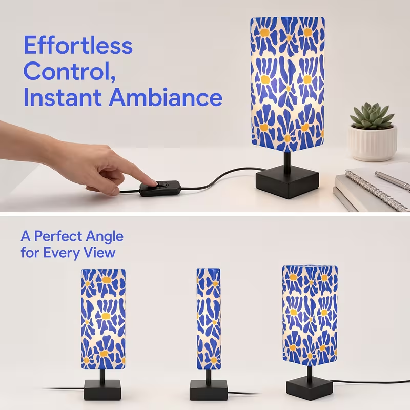 Lampe de table florale moderne - Home Textile avis et prix
